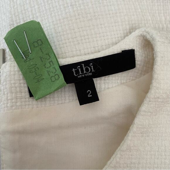 Revolve X Tibi Nuage Cap Sleeve Cropped Top in White - Picture 5 of 7